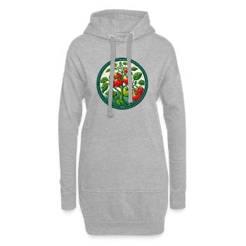 Jardiniers Tomates - Sweat-shirt à capuche long Femme - gris chiné - Devant