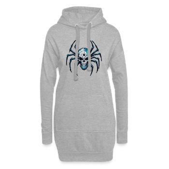 Araignée / Toile / Animal de compagnie / Reptile / Huit pattes - Sweat-shirt à capuche long Femme - gris chiné - Devant