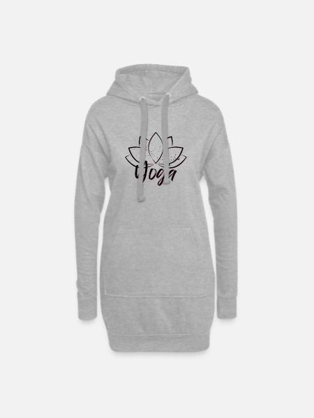 Yoga Lotus Flower - Hoodie Dress - heather grey