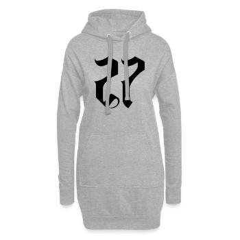 27 - Sweat-shirt à capuche long Femme - gris chiné - Devant