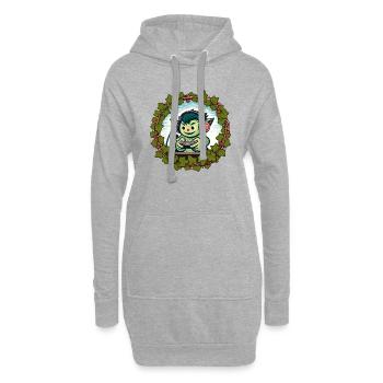 Videospiel-Goblin - Hoodie-Kleid - Grau meliert - Vorne