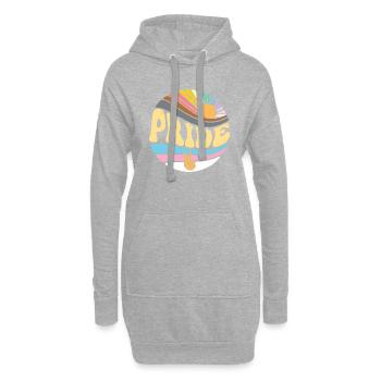 Vintage Gay Lesbian Pride Month - Groovy LGBT - Sweat-shirt à capuche long Femme - gris chiné - Devant