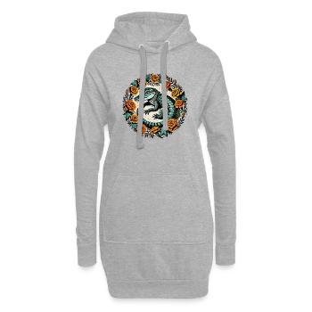 Alligator - Hoodie-Kleid - Grau meliert - Vorne