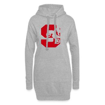 Moto 9 motard - Sweat-shirt à capuche long Femme - gris chiné - Devant