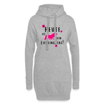 Heute ist mein Lieblingstag! - Hoodie-Kleid - Grau meliert - Vorne