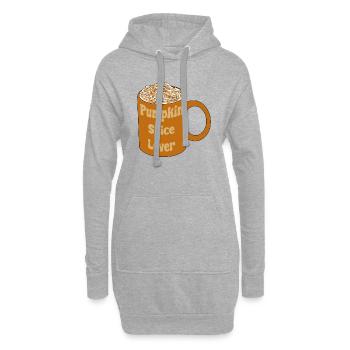 Pumpkin Spice Lover - Hoodie-Kleid - Grau meliert - Vorne