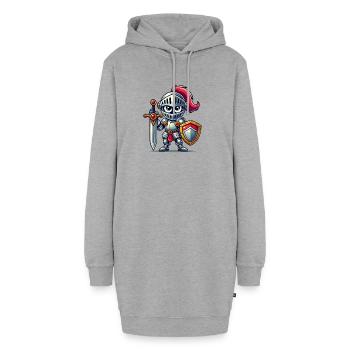 Ritter Comic - Hoodie-Kleid - Grau meliert - Vorne