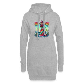 Phare - Sweat-shirt à capuche long Femme - gris chiné - Devant