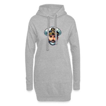 Captain Matrose - Hoodie-Kleid - Grau meliert - Vorne