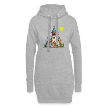 kirche - Hoodie-Kleid - Grau meliert - Vorne