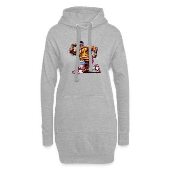 bodybuilder - Hoodie-Kleid - Grau meliert - Vorne