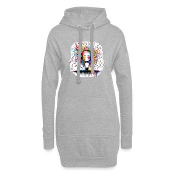 Musik 6267 - Hoodie-Kleid - Grau meliert - Vorne