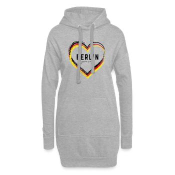 Berlin Deutschland Fan Flagge Design T Shirt - Hoodie-Kleid - Grau meliert - Vorne