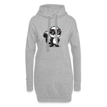 Skunk Comic - Hoodie Dress - heather grey - Front
