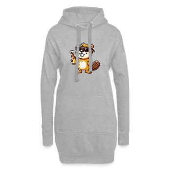 Biber Bier - Hoodie-Kleid - Grau meliert - Vorne