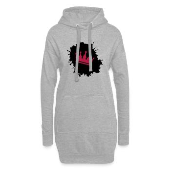 klecks krone - Hoodie-Kleid - Grau meliert - Vorne
