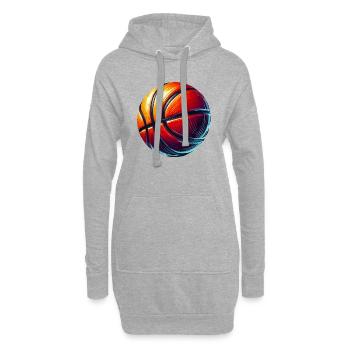 Basket-ball - Sweat-shirt à capuche long Femme - gris chiné - Devant