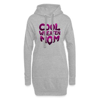Cool Wheaten Mom – Stylisches Retro-Design - Hoodie-Kleid - Grau meliert - Vorne