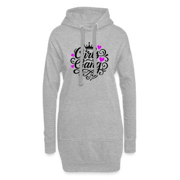 Gang de filles - Sweat-shirt à capuche long Femme - gris chiné - Devant