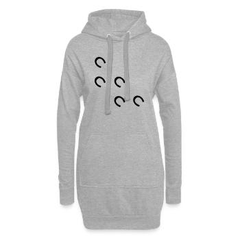 pferd - Hoodie-Kleid - Grau meliert - Vorne