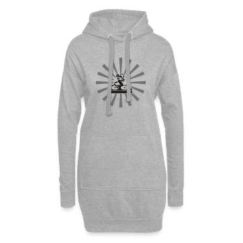 Zombie DJ - Hoodie Dress - heather grey - Front