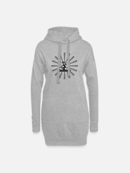 Zombie DJ - Hoodie Dress - heather grey