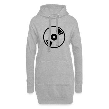DJ - Sweat-shirt à capuche long Femme - gris chiné - Devant