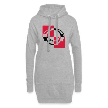 dj - Hoodie-Kleid - Grau meliert - Vorne