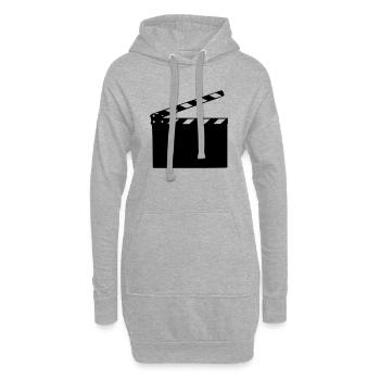 Film - Klappe - Hoodie-Kleid - Grau meliert - Vorne