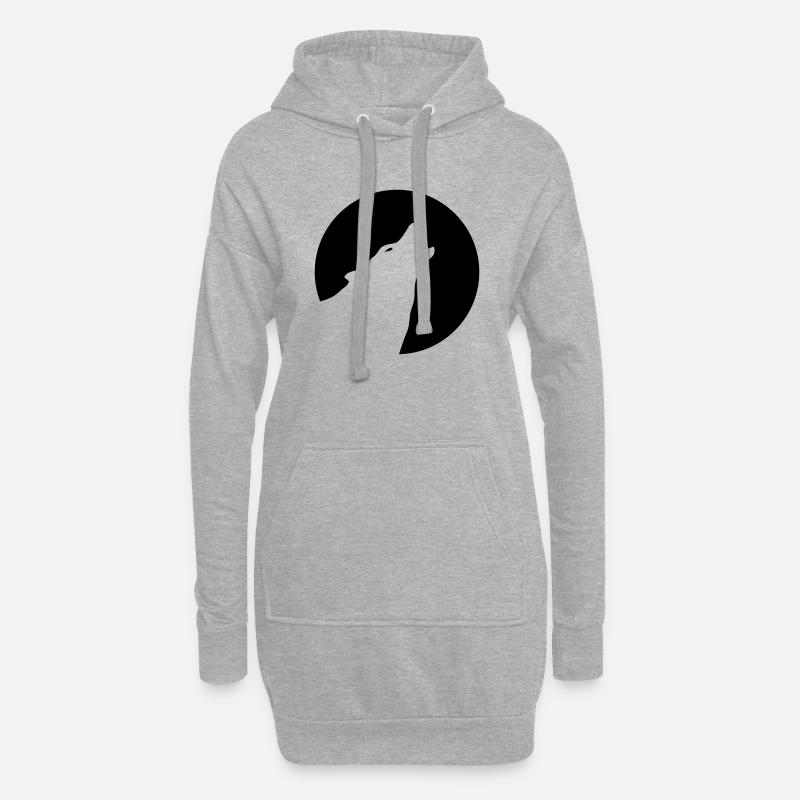 Wolf - Hoodie-Kleid - Grau meliert