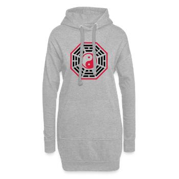 PAKUA | I GING & YIN & YANG - Hoodie-Kleid - Grau meliert - Vorne