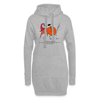 Pour être heureux... - Sweat-shirt à capuche long Femme - gris chiné - Devant