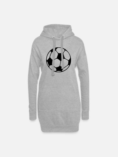 Fußball / Fussball - Hoodie-Kleid - Grau meliert