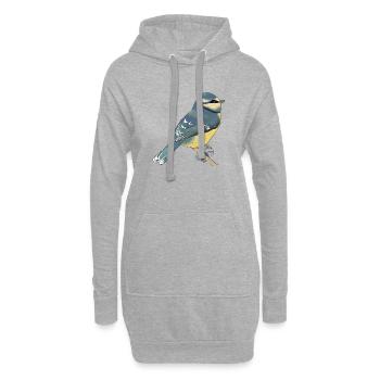 Miss Ady_mésange - Sweat-shirt à capuche long Femme - gris chiné - Devant