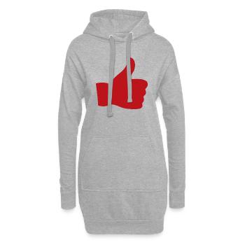 Pouce Levé - Sweat-shirt à capuche long Femme - gris chiné - Devant