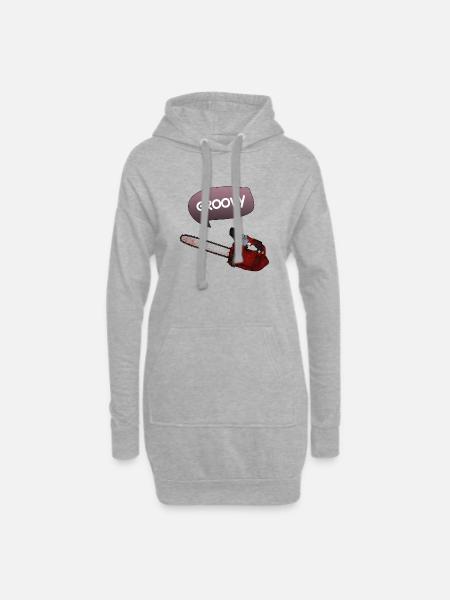 Evil dead - Groovy chains - Hoodie-Kleid - Grau meliert