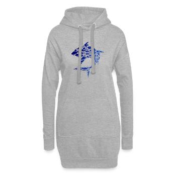 bigfish - Hoodie-Kleid - Grau meliert - Vorne