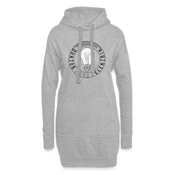 Doktor der Elektrik - Hoodie-Kleid - Grau meliert - Vorne