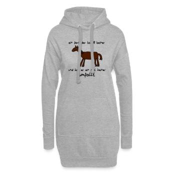 ein fert der hat 4 beiner - Hoodie-Kleid - Grau meliert - Vorne