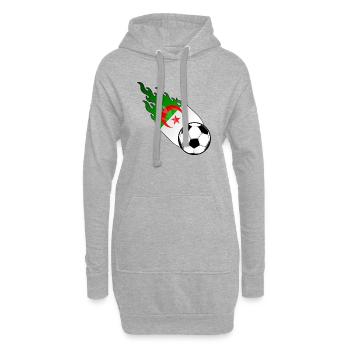 Fireball Fußball Algerien - Hoodie-Kleid - Grau meliert - Vorne
