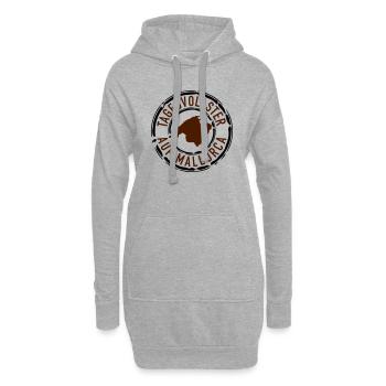 Tagesvollster auf Mallorc - Hoodie-Kleid - Grau meliert - Vorne