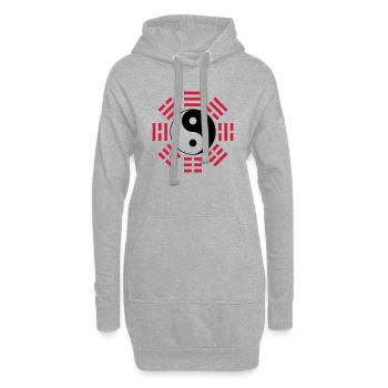 Bagua - Hoodie Dress - heather grey - Front