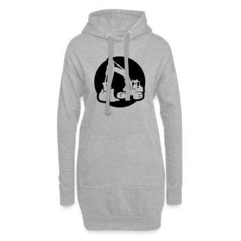 Bagger / Kettenbagger / excavator 4 - invers - Hoodie-Kleid - Grau meliert - Vorne
