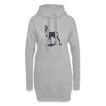 deer - Hoodie-Kleid - Grau meliert - Vorne