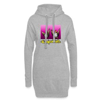 Schnapsdrosseln - Hoodie-Kleid - Grau meliert - Vorne