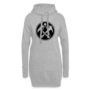 Dachdecker symbol - Hoodie-Kleid - Grau meliert - Vorne