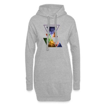Art Triangle Galaxy - Hoodie-Kleid - Grau meliert - Vorne