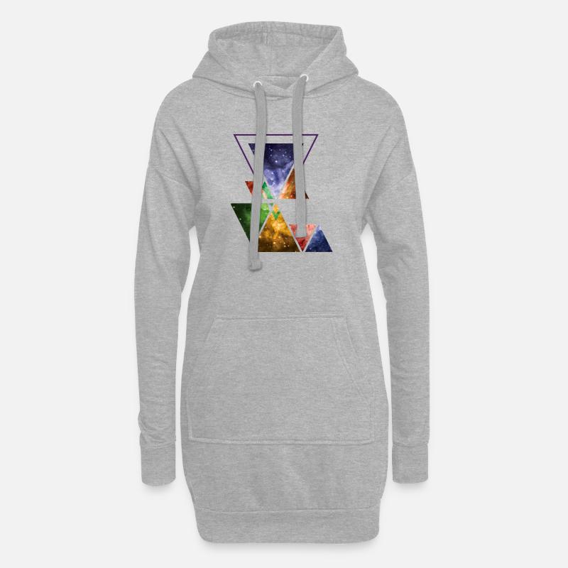 Art Triangle Galaxy - Hoodie-Kleid - Grau meliert