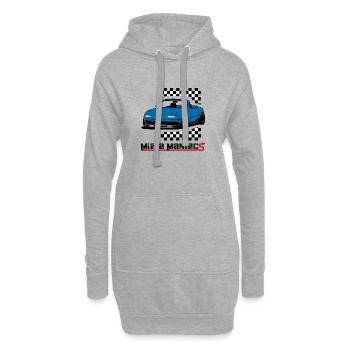 roadster_check_blue - Hoodie-Kleid - Grau meliert - Vorne