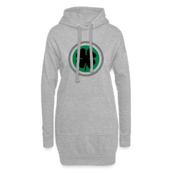 Flogging Molly Shamrock - Hoodie-Kleid - Grau meliert - Vorne